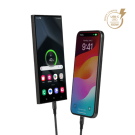 Câble USB-C vers USB-C (USB4 GEN2) 100W Fast Charge/Sync Aramide fabriqué avec 100 % de plastique (1,2M), Noir