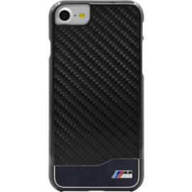 BMW Coque carbone & aluminium pour Apple iPhone 7/8/SE 2020, Noir