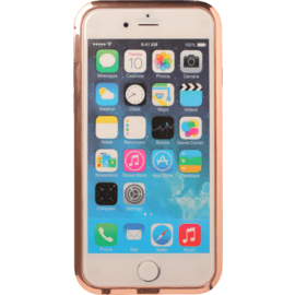 Bumper classique pour Apple iPhone 6 Plus/6s Plus, contours strass, Or rose