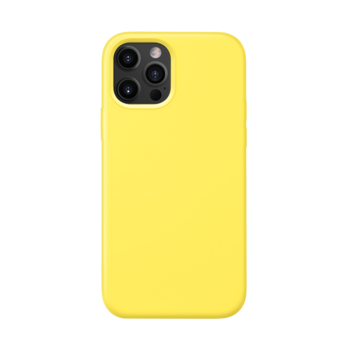 Coque antichoc en gel de silicone doux pour Apple iPhone 12/12 Pro, Jaune Limonade