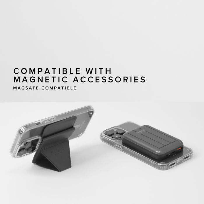 Coque antibact&eacute;rienne antichoc magn&eacute;tique invisible pour Apple iPhone 14 Pro, Transparente