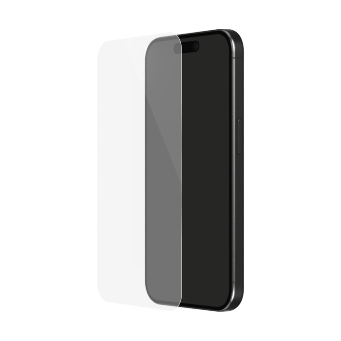 Protecteur d'écran en verre trempé de qualité supérieure pour Apple iPhone 15 Pro, transparent