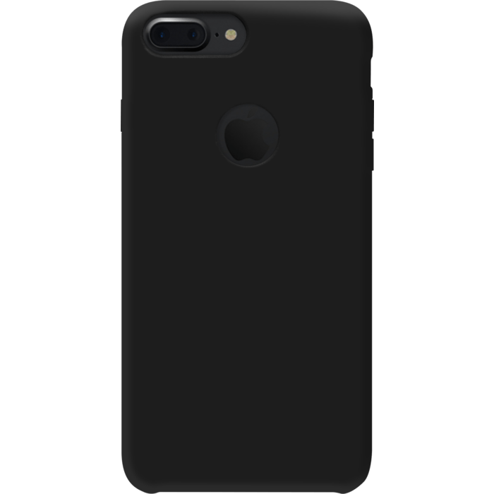 Coque en gel de silicone doux pour Apple iPhone 7 Plus, Noir satin