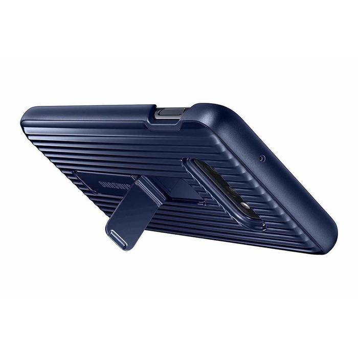 Coque renforc&eacute;e avec fonction Stand Bleu marine pour Galaxy S10E
