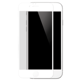 Protection d'écran en verre trempé (100% de surface couverte) pour iPhone 6/6s, Blanc