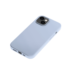 Coque antichoc en gel de silicone doux pour Apple iPhone 14, Bleu Lilas