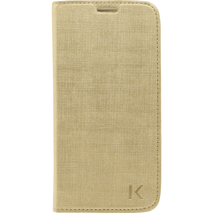 Coque Clapet Slim avec pochette CB pour Samsung Galaxy S6 Edge, Dor&eacute;e