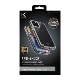 Coque Antichoc hybride invisible for Apple iPhone 12 Pro Max, Transparente