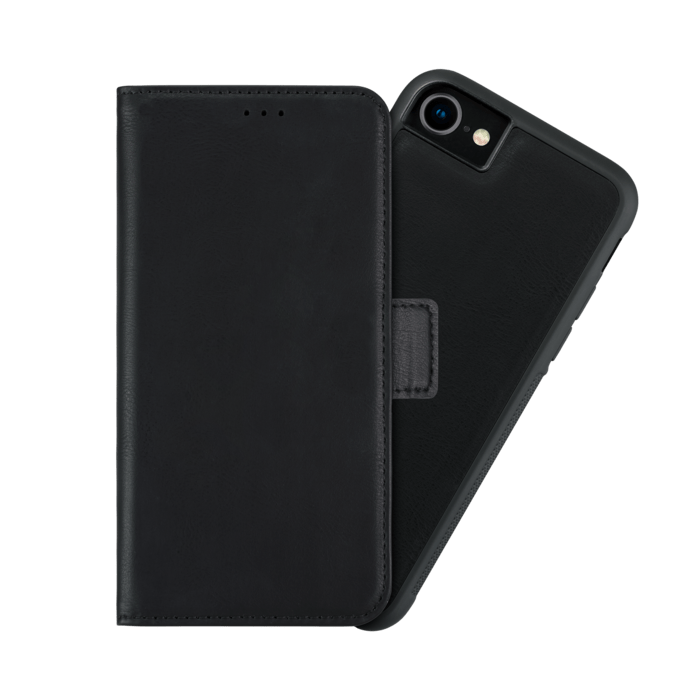 Etui & Coque robuste magn&eacute;tique 2-en-1 pour iPhone Apple 6/6s/7/8/SE 2020/SE 2022, Noir Onyx