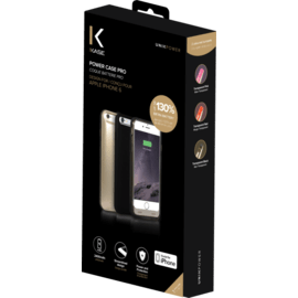 MFi certifi&eacute; Coque Baterie 2400mAh pour Apple iPhone 6/6s, Dore&eacute; (3 bumpers inclus)