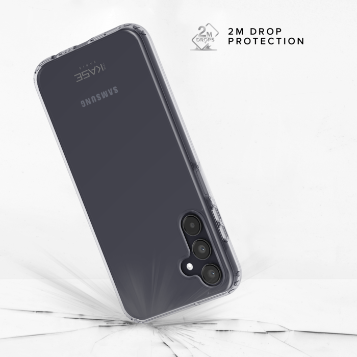 Coque hybride invisible fabriquée à 83 % de plastique recyclé pour Samsung Galaxy A15 5G 2023, transparente