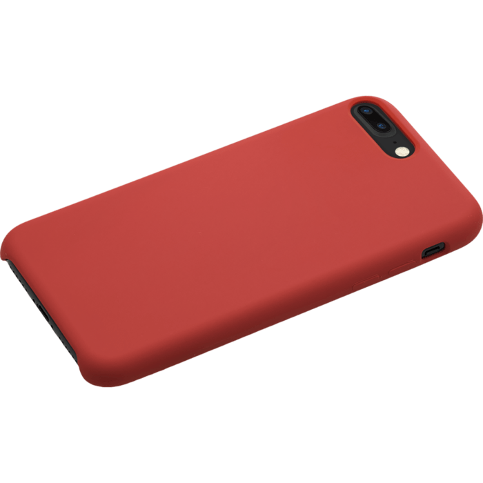 Coque en Gel de Silicone Doux pour Apple iPhone 7 Plus, Rouge Ardent
