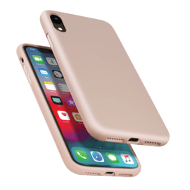 Case Anti-Shock Soft Gel Silicone Case for Apple iPhone XR, Sandy Pink