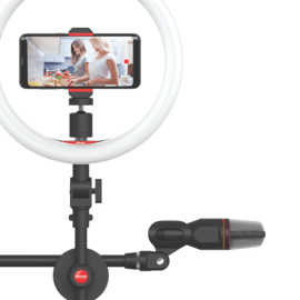 Anneau Lumineux Selfie à LED & Microphone