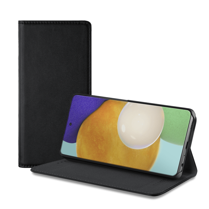 Coque clapet folio avec fente pour cartes & support pour Samsung Galaxy A52 4G/ A52 5G/ A52s 5G 2021 , Noir