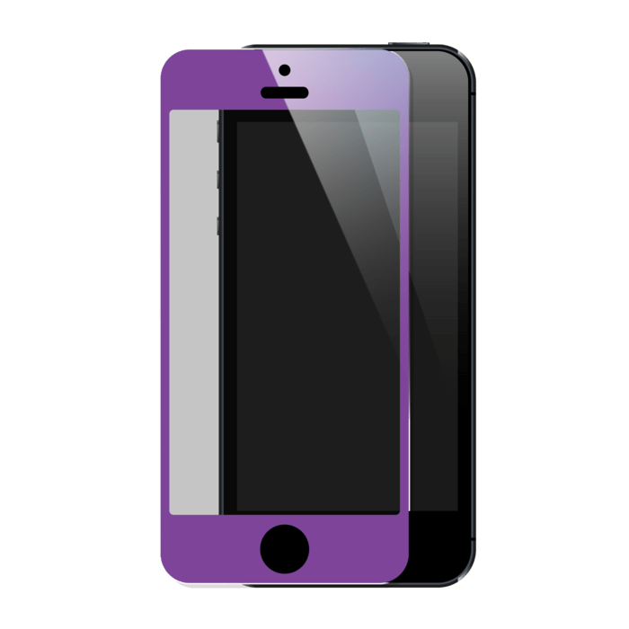 Protection d'écran premium en verre trempé pour Apple iPhone5/5s/5C/SE, Violet