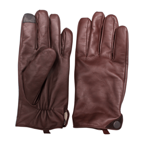 Gants en Cuir pour Hommes - Écran Tactile - Doublure en Laine d'agneau
