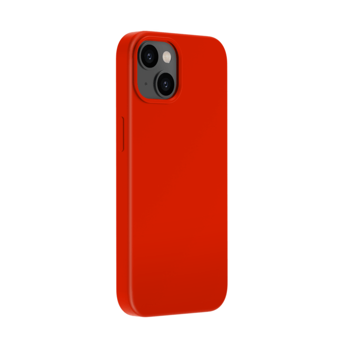 Coque antichoc en gel de silicone doux pour Apple iPhone 14, Rouge Ardent