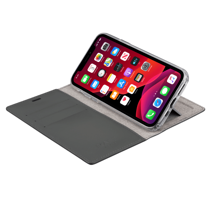 Diarycase 2.0  Coque clapet en cuir v&eacute;ritable avec support aimant&eacute; pour Apple iPhone 11 Pro, Noir Minuit