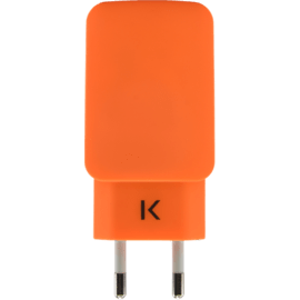 Case Universal Dual USB Charger (EU) 3.1A, Vibrant Orange