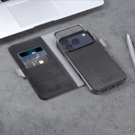 Etui & Coque robuste magn&eacute;tique 2-en-1 et fabriqu&eacute; avec un &eacute;tui en plastique recycl&eacute; pour Apple iPhone 17 Pro Max, Noir Onyx