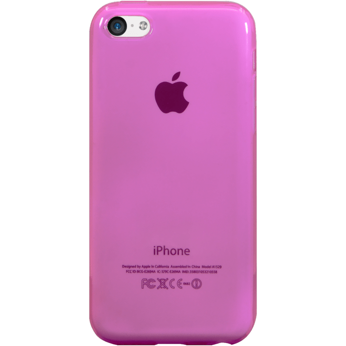 Coque slim invisible pour Apple iPhone 5c 1,2mm, Rose Transparent