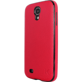 Coque silicone pour Samsung Galaxy S4, Cuir Rouge