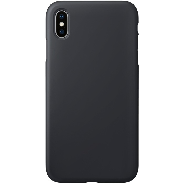Anti-Shock Soft Gel Silicone Case for Apple iPhone XS Max, Satin Black