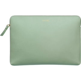 Case Saffiano Genuine Leather Sleeve for 13-inch MacBook Pro, MacBook Air and MacBook Pro Retina , Pastel Green