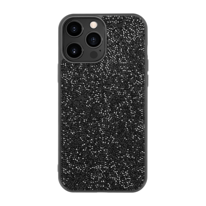 Coque Bling Strass pour Apple iPhone 13 Pro Max, Minuit Noir