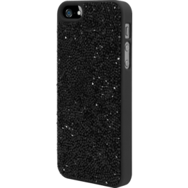 Cassa di cristallo di Bling di Apple iPhone 5 / 5s / SE, nero di mezzanotte