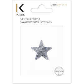 Sticker cristaux Swarovski&reg; &agrave; roche ultra fine, &Eacute;toile argent&eacute;e &eacute;tincelante