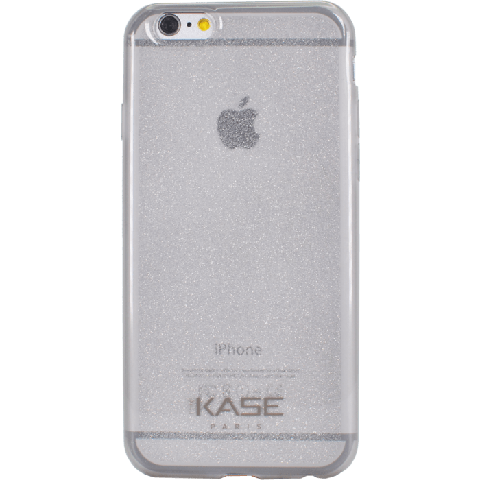 Coque en silicone paillet&eacute;e slim pour Apple iPhone 6/6s 0,9mm, Noir transparent