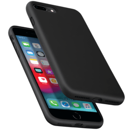 Case Anti-Shock Soft Gel Silicone Case for Apple iPhone 7/8 Plus, Satin Black