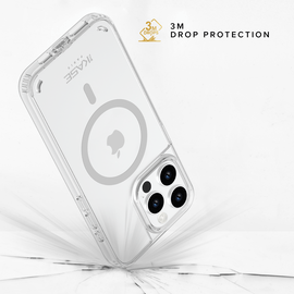 Coque antibact&eacute;rienne antichoc magn&eacute;tique invisible Fabriqu&eacute; Avec du 75% Plastique Recycl&eacute; pour Apple iPhone 15 Pro Max, Transparente