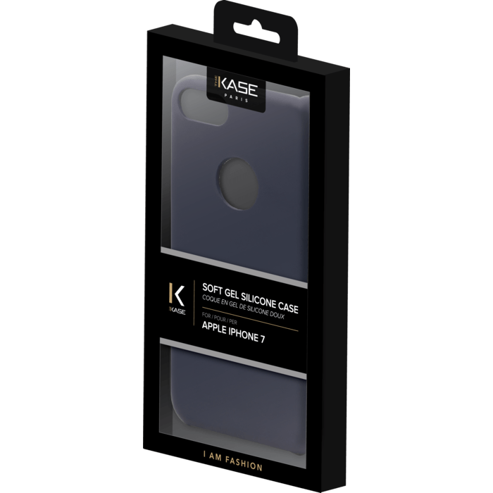Coque en gel de silicone doux pour Apple iPhone 7, Bleu Marine
