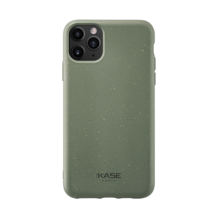 Coque antibact&eacute;rienne vegan bio 100 % z&eacute;ro d&eacute;chet pour Apple iPhone 11 Pro, Vert Basilic