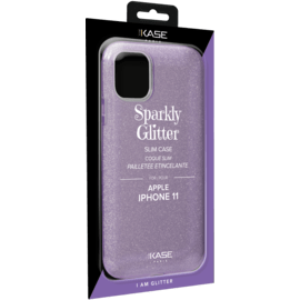Coque slim&nbsp;paillet&eacute;e &eacute;tincelante pour Apple iPhone 11, Violet