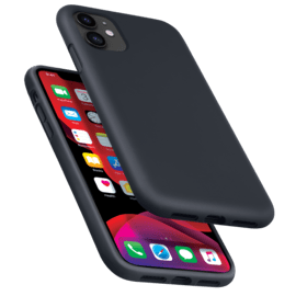 Case Anti-Shock Soft Gel Silicone Case for Apple iPhone 11, Satin Black