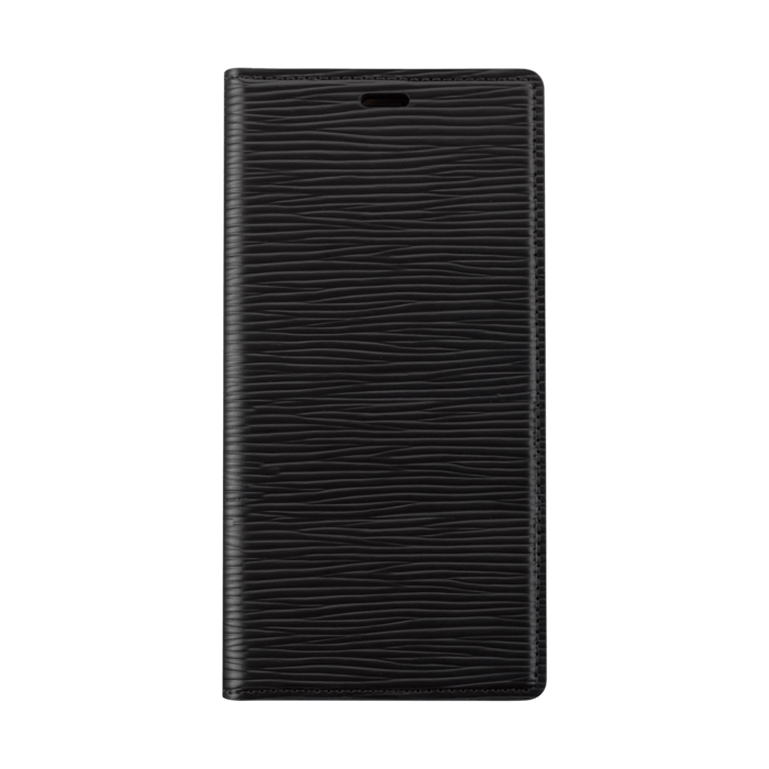 Diarycase 2.0 Coque clapet en cuir v&eacute;ritable avec support aimant&eacute; pour Apple iPhone 12/12 Pro, Minuit Noir