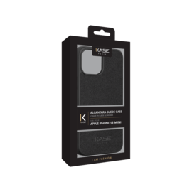 Coque en Su&egrave;de Alcantara pour Apple iPhone 13 mini, Noir Minuit