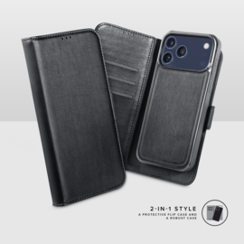 Etui & Coque robuste magn&eacute;tique 2-en-1 et fabriqu&eacute; avec un &eacute;tui en plastique recycl&eacute; pour Apple iPhone 17 Pro Max, Noir Onyx