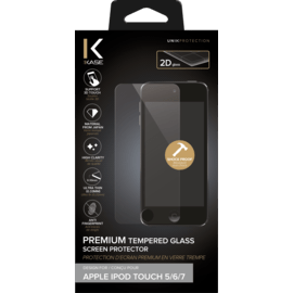 Protection d'&eacute;cran premium en verre tremp&eacute; pour Apple iPod Touch 5/6/7, Transparent