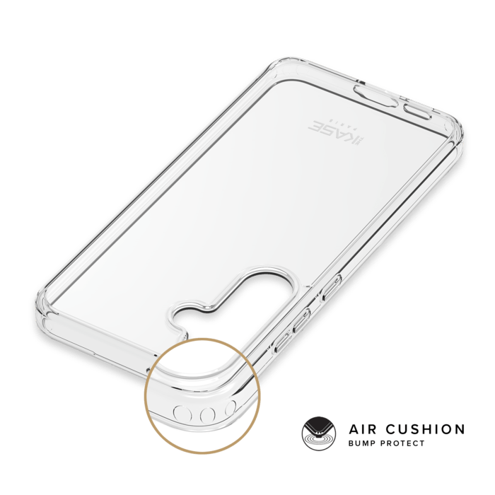 Coque hybride invisible fabriqu&eacute;e &agrave; 83 % de plastique recycl&eacute; pour Samsung Galaxy S24 FE 5G, Transparente