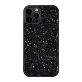 Coque Bling Strass pour Apple iPhone 12 Pro Max, Noir Minuit