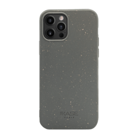 Coque antibact&eacute;rienne vegan bio 100 % z&eacute;ro d&eacute;chet pour Apple iPhone 12/12 Pro, Gris Lave