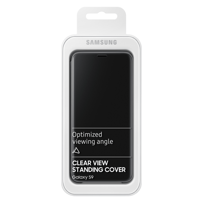 Clear View cover avec fonction Stand Noir Galaxy S9