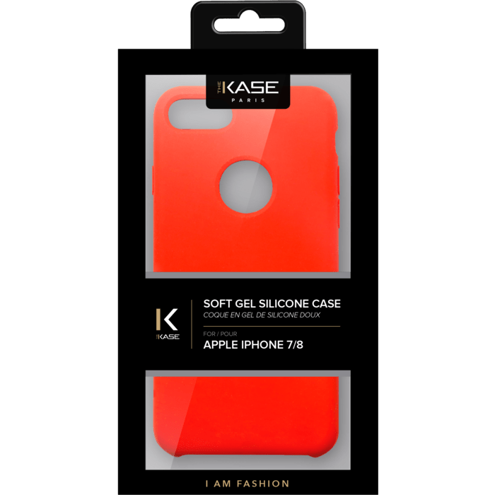 Coque en gel de silicone doux pour Apple iPhone 7/8, Rouge Ardent