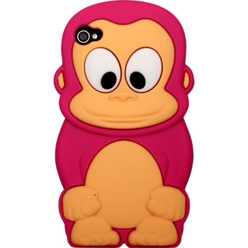 Coque pour Apple iPhone 4/4S, silicone Singe Rose