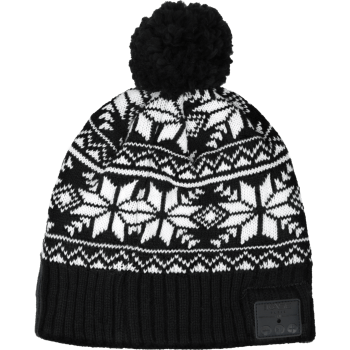 Casque Bluetooth Bonnet fairisle &agrave; pompon